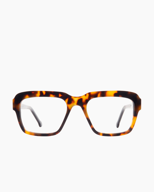 tortoise plastic rectangle eyeglasses by Marie-Sophie Dion model Jeanson, front view, lunettes de vue rectangle couleur Écaille de tortue