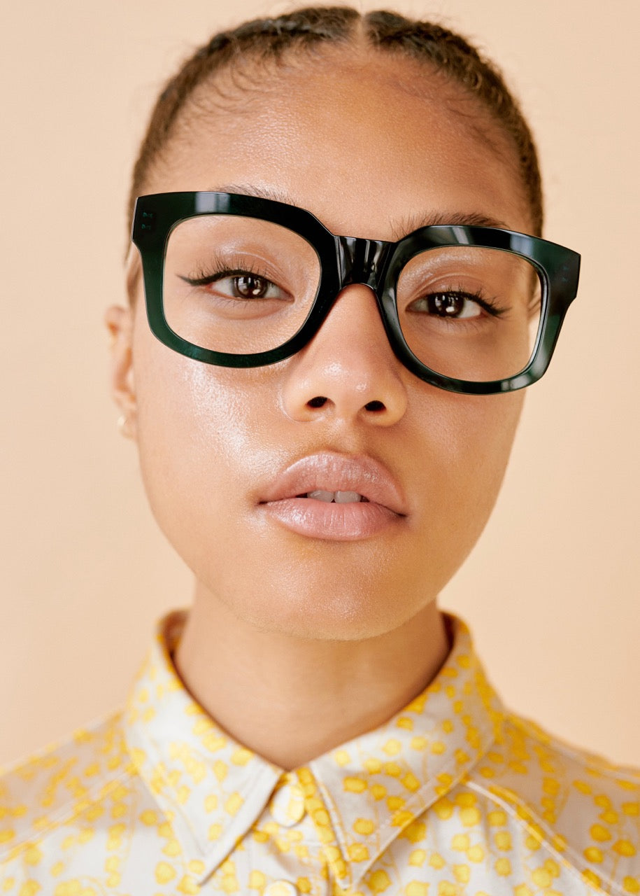 Lunette noire monture plastique pour femme par Marie-Sophie Dion BAR À LUNETTES