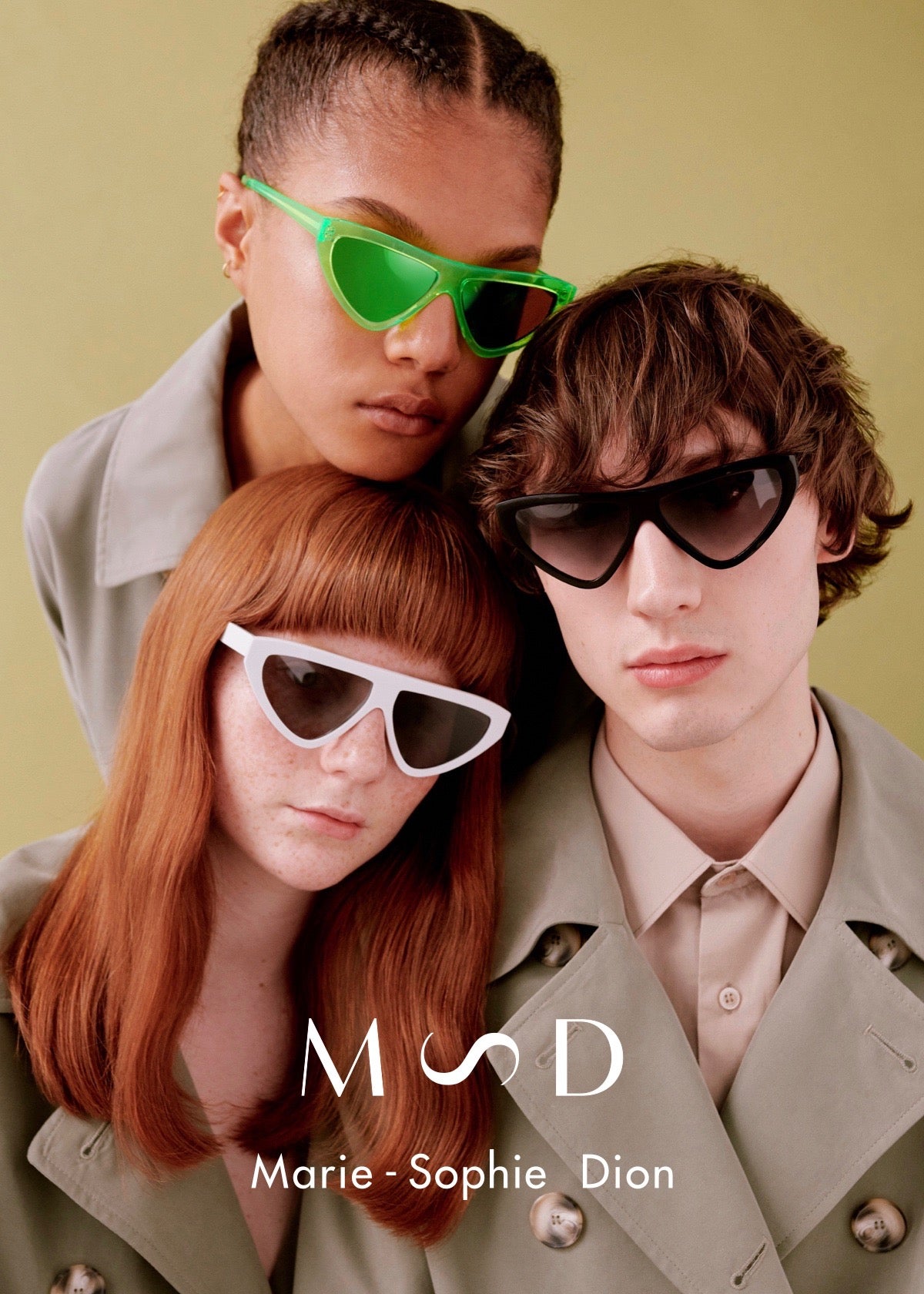 Lunettes triangulaires de couleur pour homme et femme par Marie-Sophie Dion BAR À LUNETTES