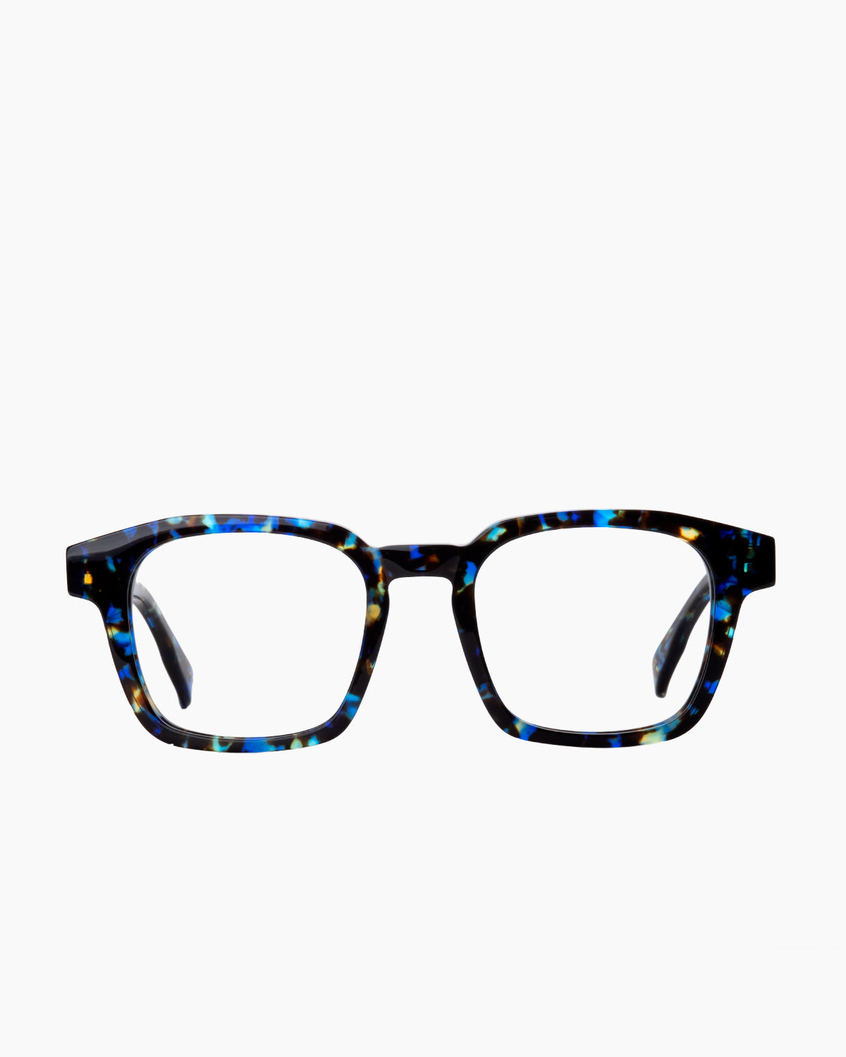 tortoise plastic rectangle eyeglasses by Spectacleeyeworks model Yolanta, front view, lunettes de vue rectangle couleur écaille de tortue