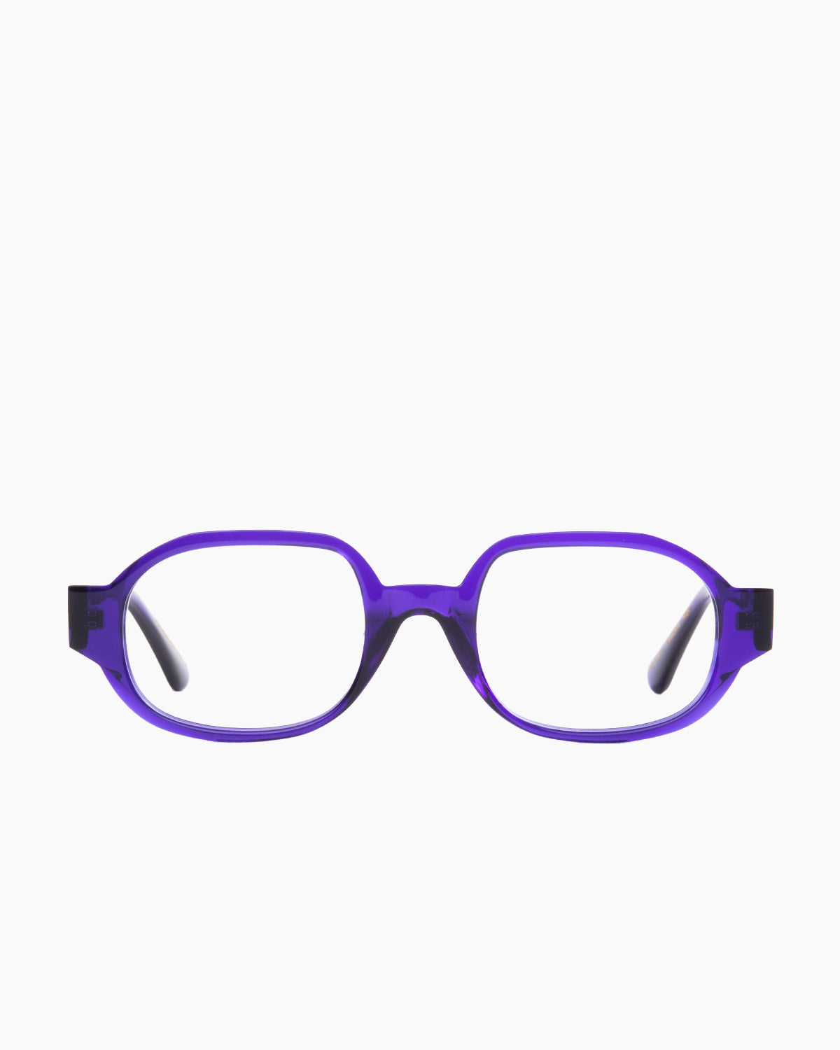 purple plastic oval eyeglasses by Gamine model LittleHavana kids, front view, lunettes de vue ovale couleur violet