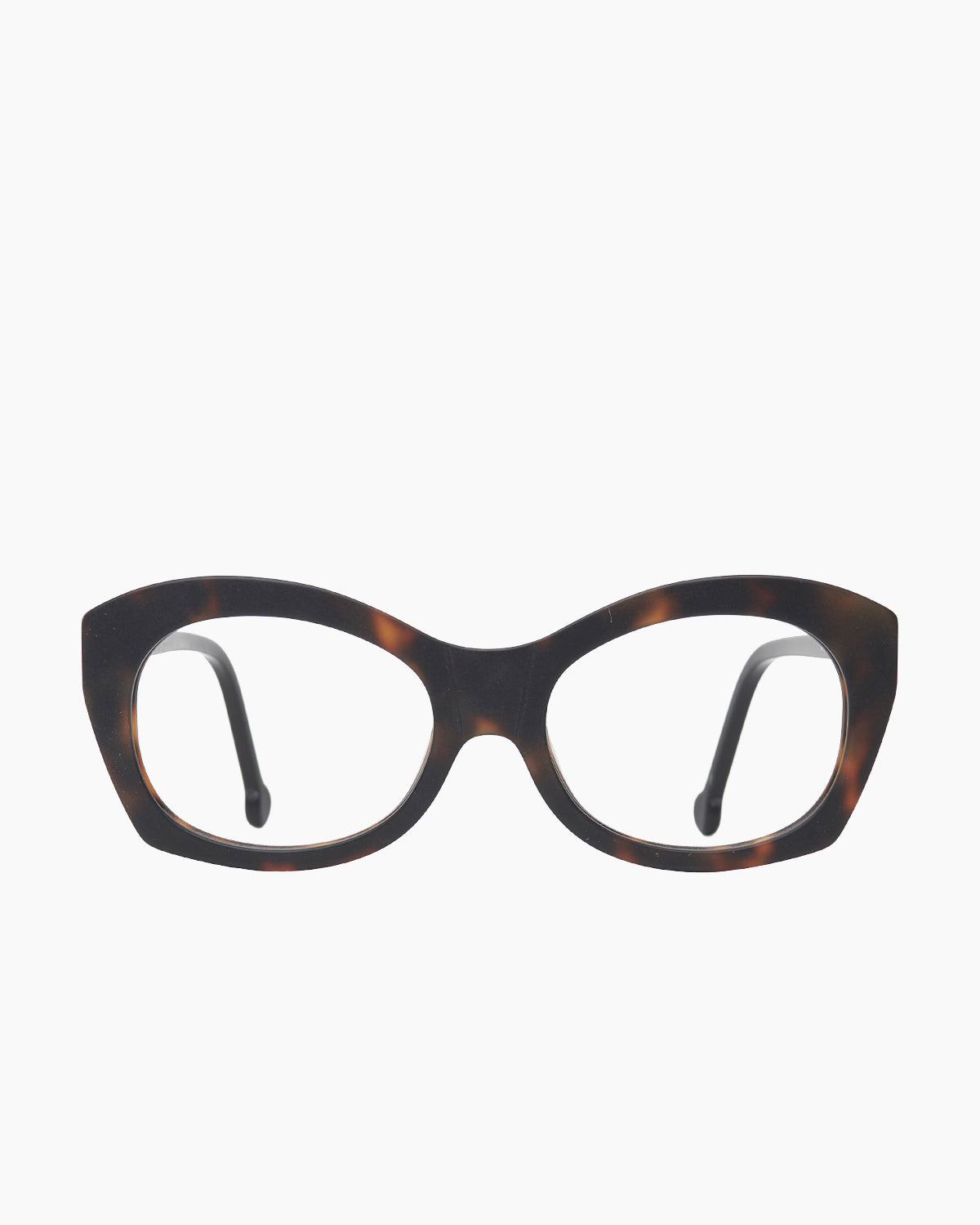 tortoise plastic oval eyeglasses by Marie-Sophie Dion model Arpin, front view, lunettes de vue ovale couleur Écaille de tortue