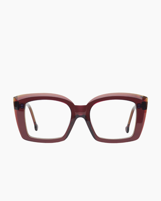 brown plastic butterfly eyeglasses by Marie-Sophie Dion model Gauvin, front view, lunettes de vue papillon couleur brun