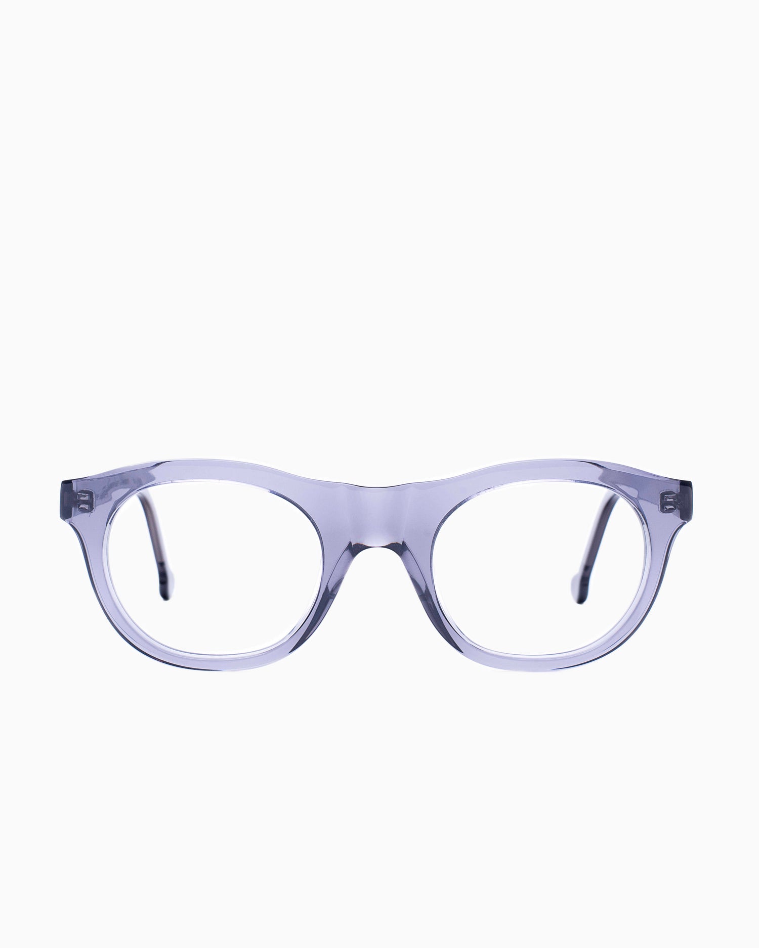 grey plastic oval eyeglasses by Marie-Sophie Dion model LEcuyer, front view, lunettes de vue ovale couleur Gris