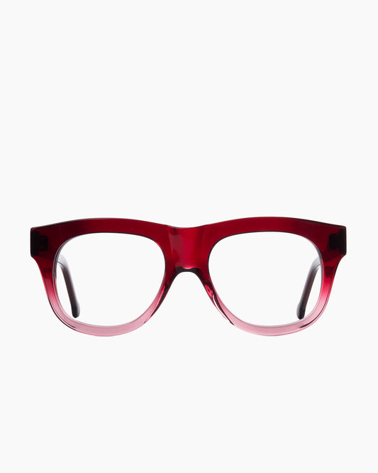 burgundy plastic aviator eyeglasses by Marie-Sophie Dion model Redford, front view, lunettes de vue aviateur couleur bourgogne