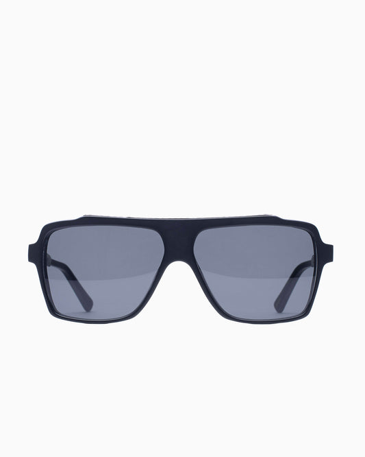 black plastic rectangle sunglassesby Histoire de voir model FIL4, front view, lunettes de vue rectangle couleur Noir