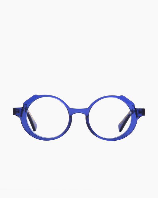 purple plastic round eyeglasses by Gamine model Nolita kids, front view, lunettes de vue rond couleur violet