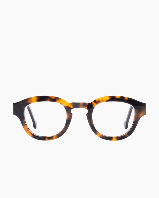 tortoise plastic oval eyeglasses by Marie-Sophie Dion model Scotti , front view, lunettes de vue ovale couleur écaille de tortue
