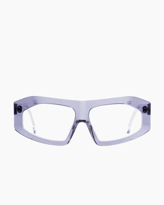 grey plastic rectangle eyeglasses by Marie-Sophie Dion model Marcos, front view, lunettes de vue rectangle couleur Gris