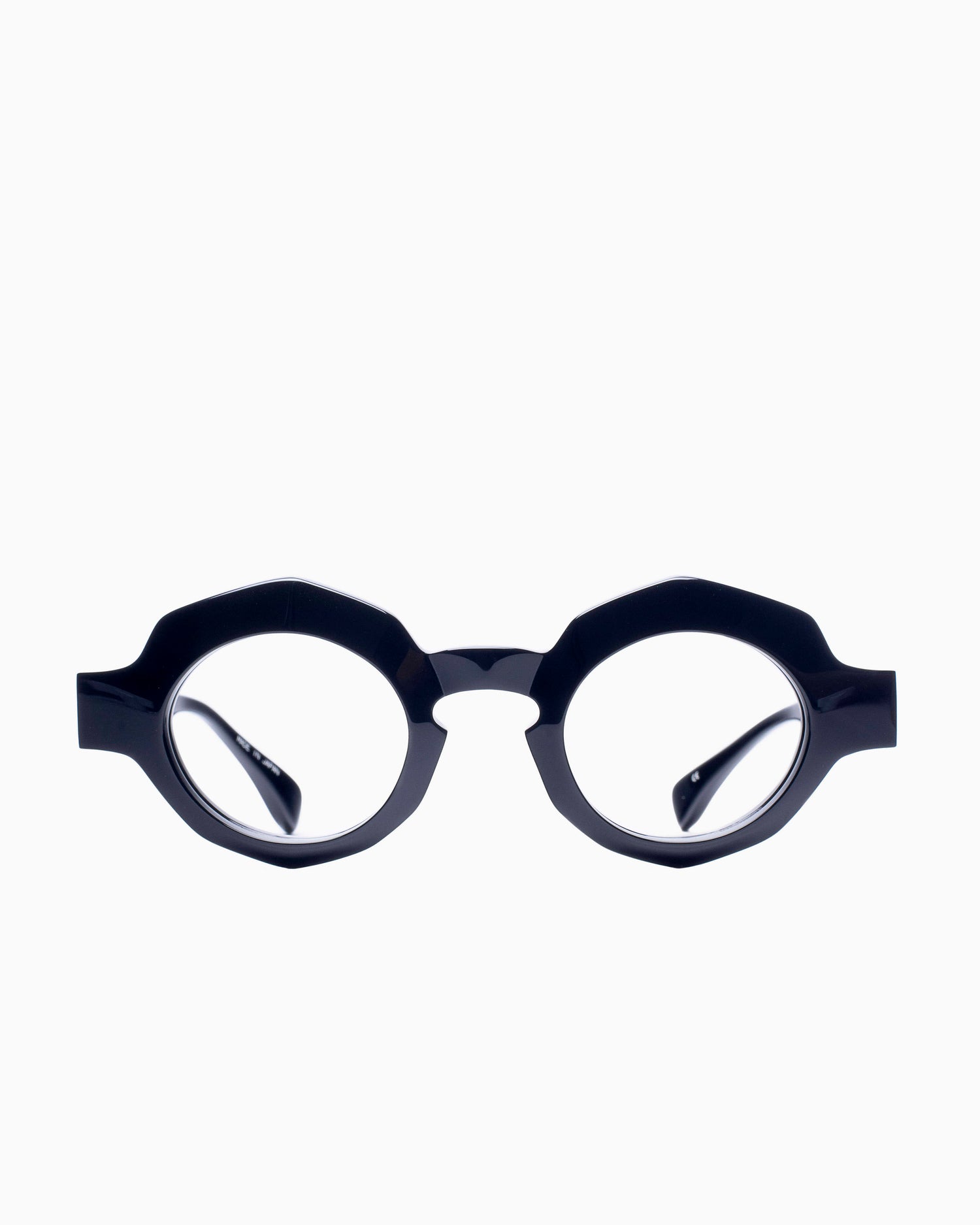 black plastic oval eyeglasses by Factory 900 model RF026, front view, lunettes de vue ovale couleur Noir