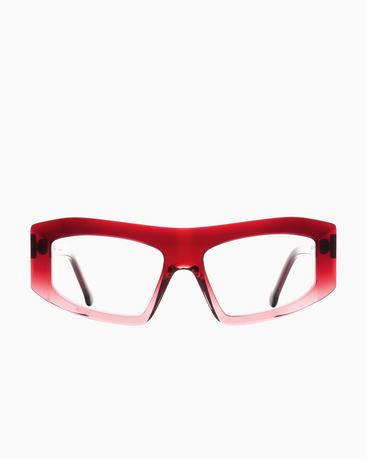burgundy plastic rectangle eyeglasses by Marie-Sophie Dion model Marquis, front view, lunettes de vue rectangle couleur bourgogne