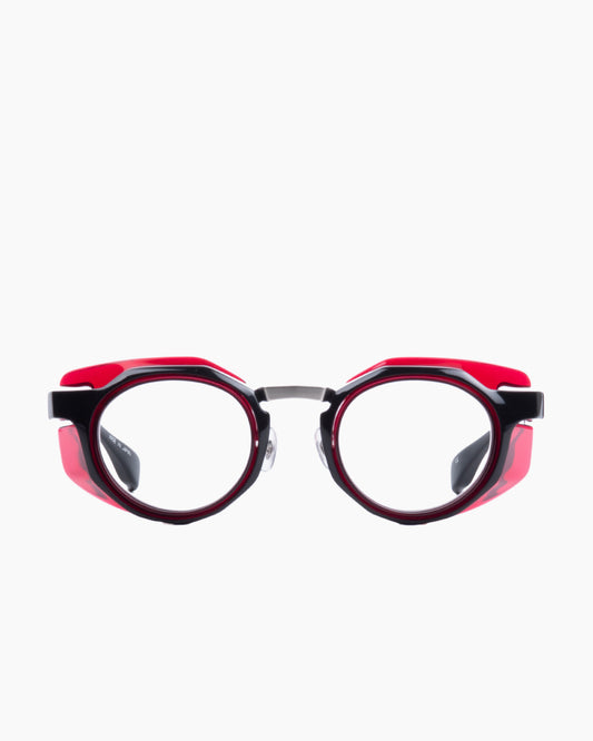 red plastic oval eyeglasses by Factory 900 model RF056, front view, lunettes de vue ovale couleur Rouge