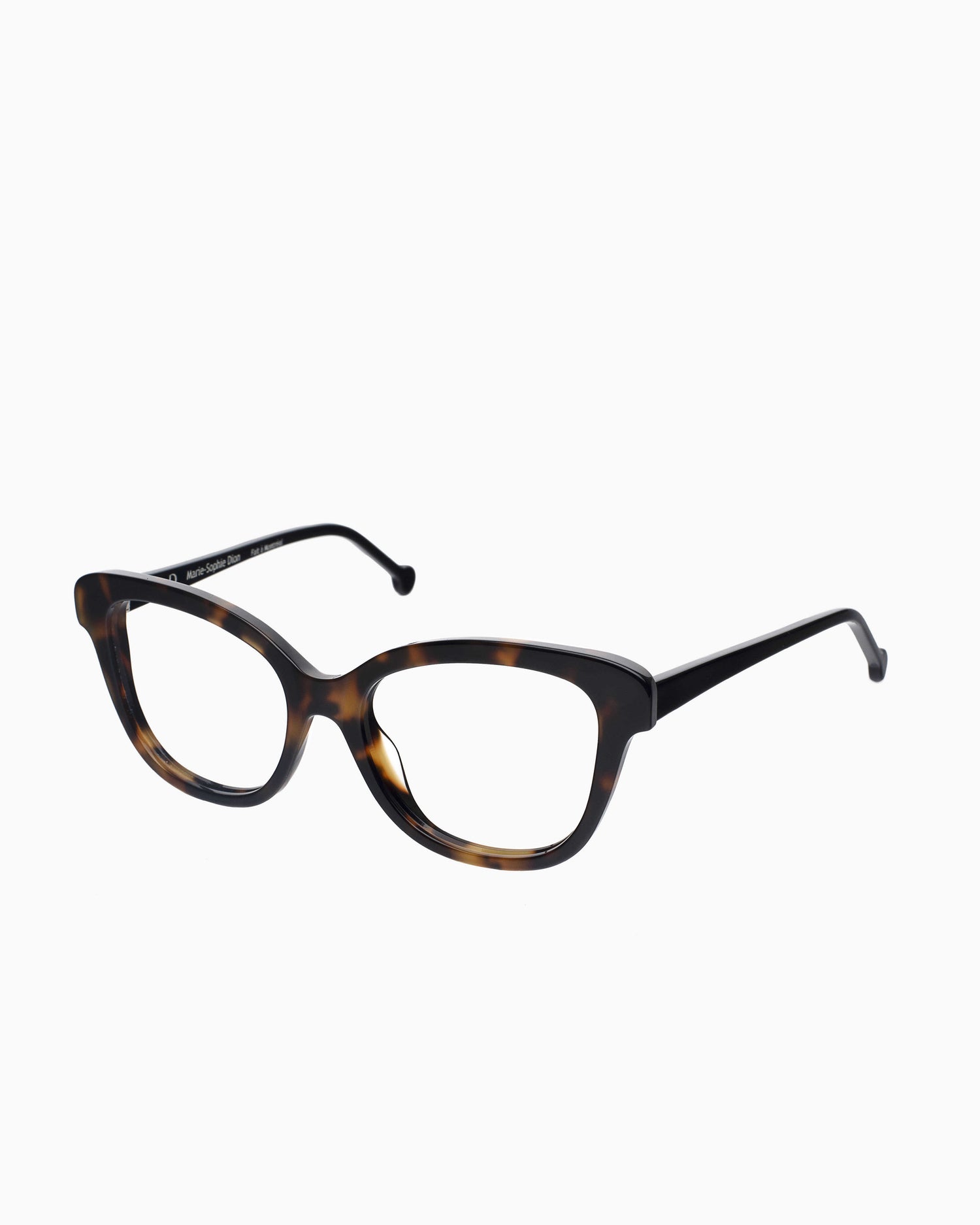 tortoise plastic butterfly eyeglasses by Marie-Sophie Dion model Lamy, front view, lunettes de vue papillon couleur Écaille de tortue
