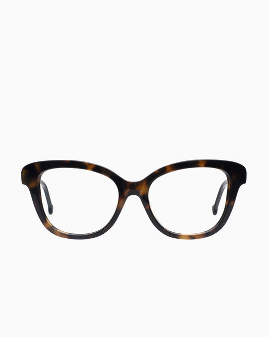 tortoise plastic butterfly eyeglasses by Marie-Sophie Dion model Lamy, front view, lunettes de vue papillon couleur Écaille de tortue