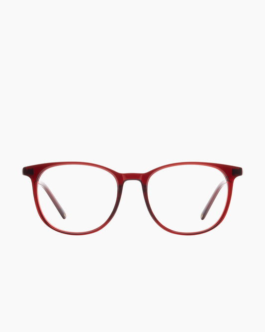 brown plastic oval eyeglasses by Spectacleeyeworks model HOWARD, front view, lunettes de vue ovale couleur brun