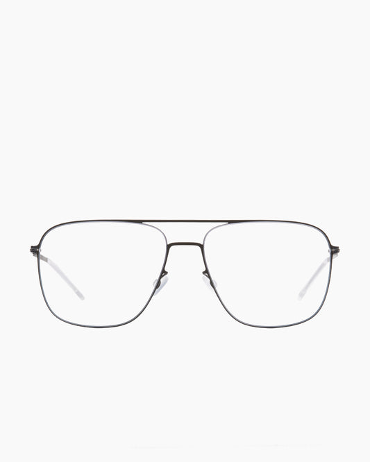 green metal aviator eyeglasses by Mykita model Steen, front view, lunettes de vue aviateur couleur vert