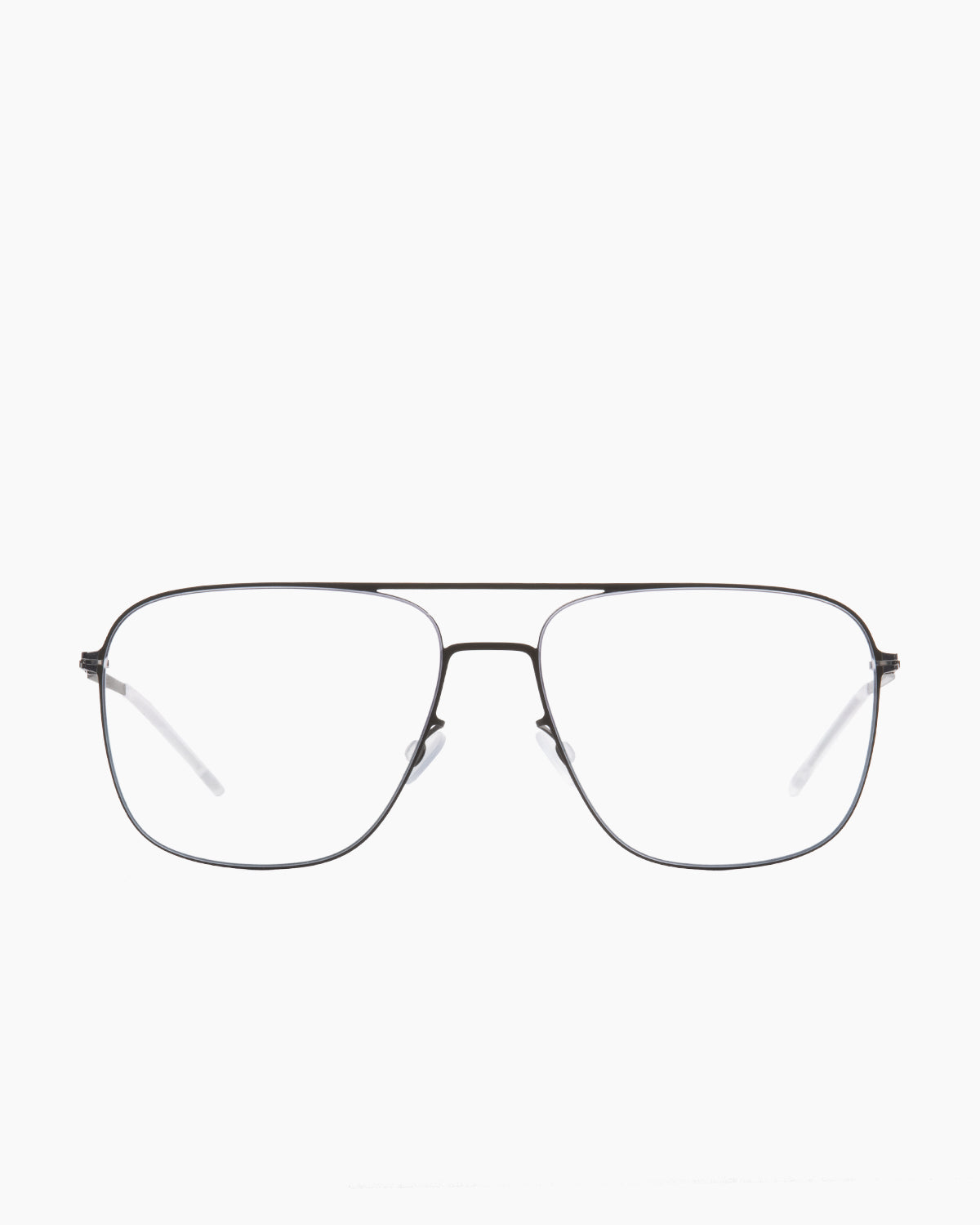 green metal aviator eyeglasses by Mykita model Steen, front view, lunettes de vue aviateur couleur vert