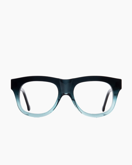 green plastic aviator eyeglasses by Marie-Sophie Dion model Redford, front view, lunettes de vue aviateur couleur vert